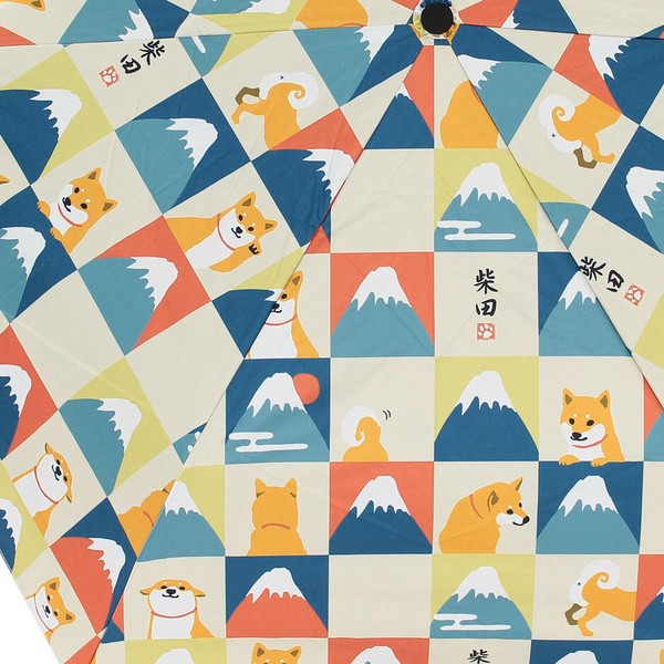 折り畳み傘 晴雨兼用 こま富士しばた 50 アイボリー 画像