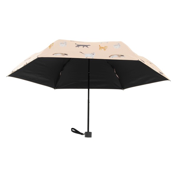 折り畳み傘 晴雨兼用 メニーキャット ピンク 画像