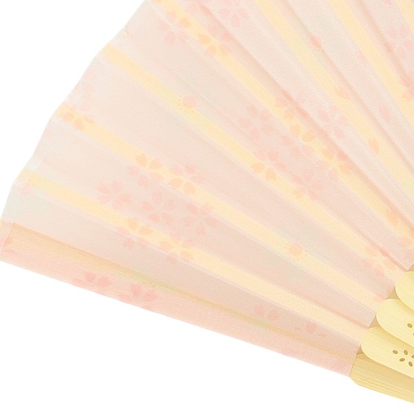 扇子 せんす しばたさんとさくら 柴犬 桜 ピンク 21cm 画像