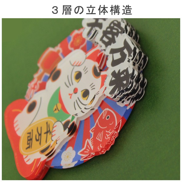 アクリルマグネット カイウンマネキネコ 開運 猫 招き猫 立体3層重ね 3D ブルー 7cm×7cm 画像