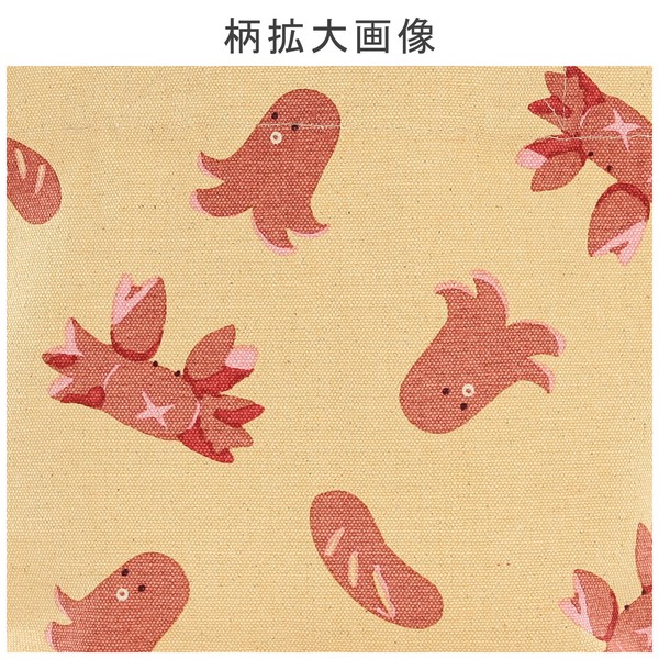 ミニトートバッグ 内ポケット付き イロイロウインナー コットンキャンバス サブバッグ 30×20cm 画像