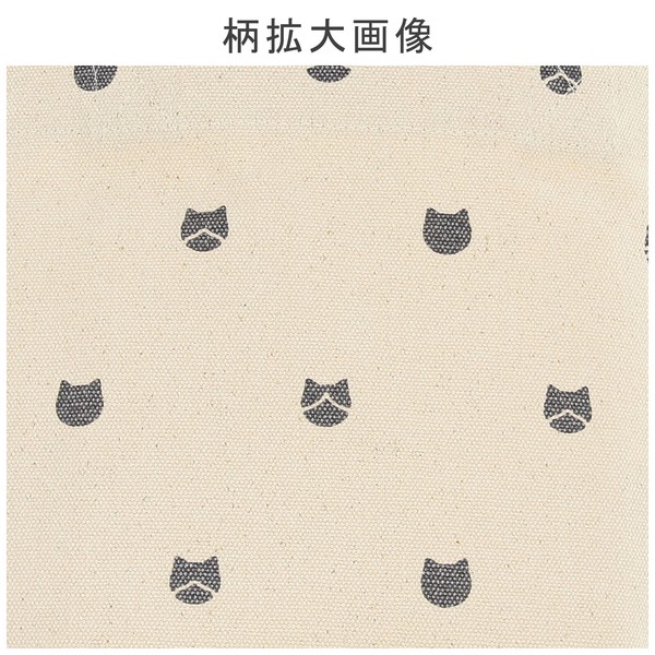 ミニトートバッグ キャットスタンプ ダークグレー 30×10×20cm 画像