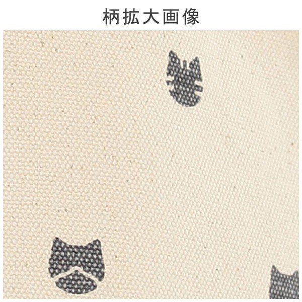 ミニトートバッグ キャットスタンプ ダークグレー 30×10×20cm 画像