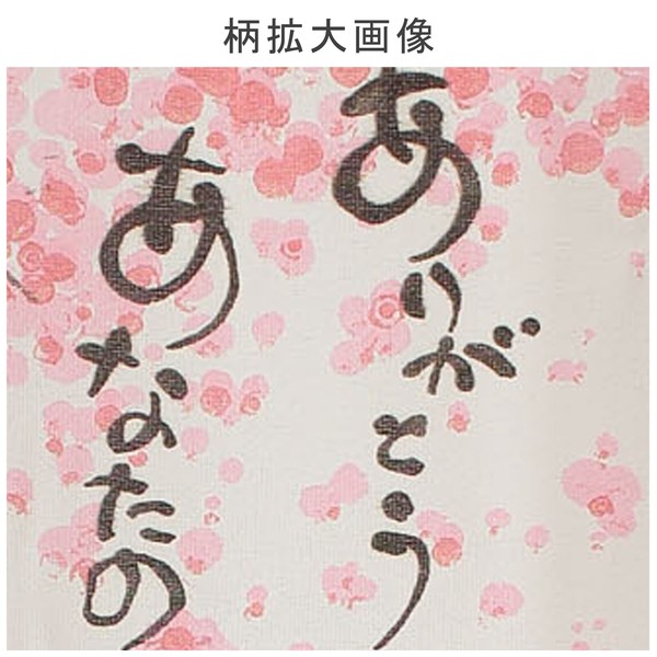 和風のれん ふくろう ありがとう HANAMI 花見 さくら ピンク 約幅85cm×高さ(丈)90cm 画像