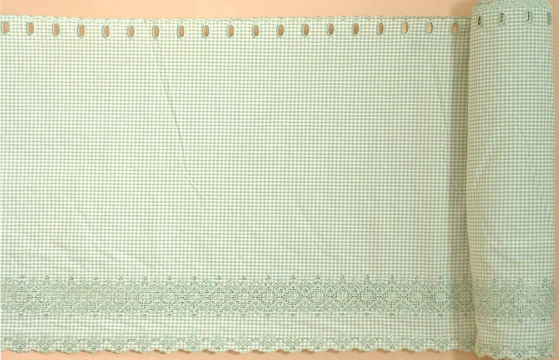 カフェロール　刺繍チェック７５　ＧＲ 全体画像