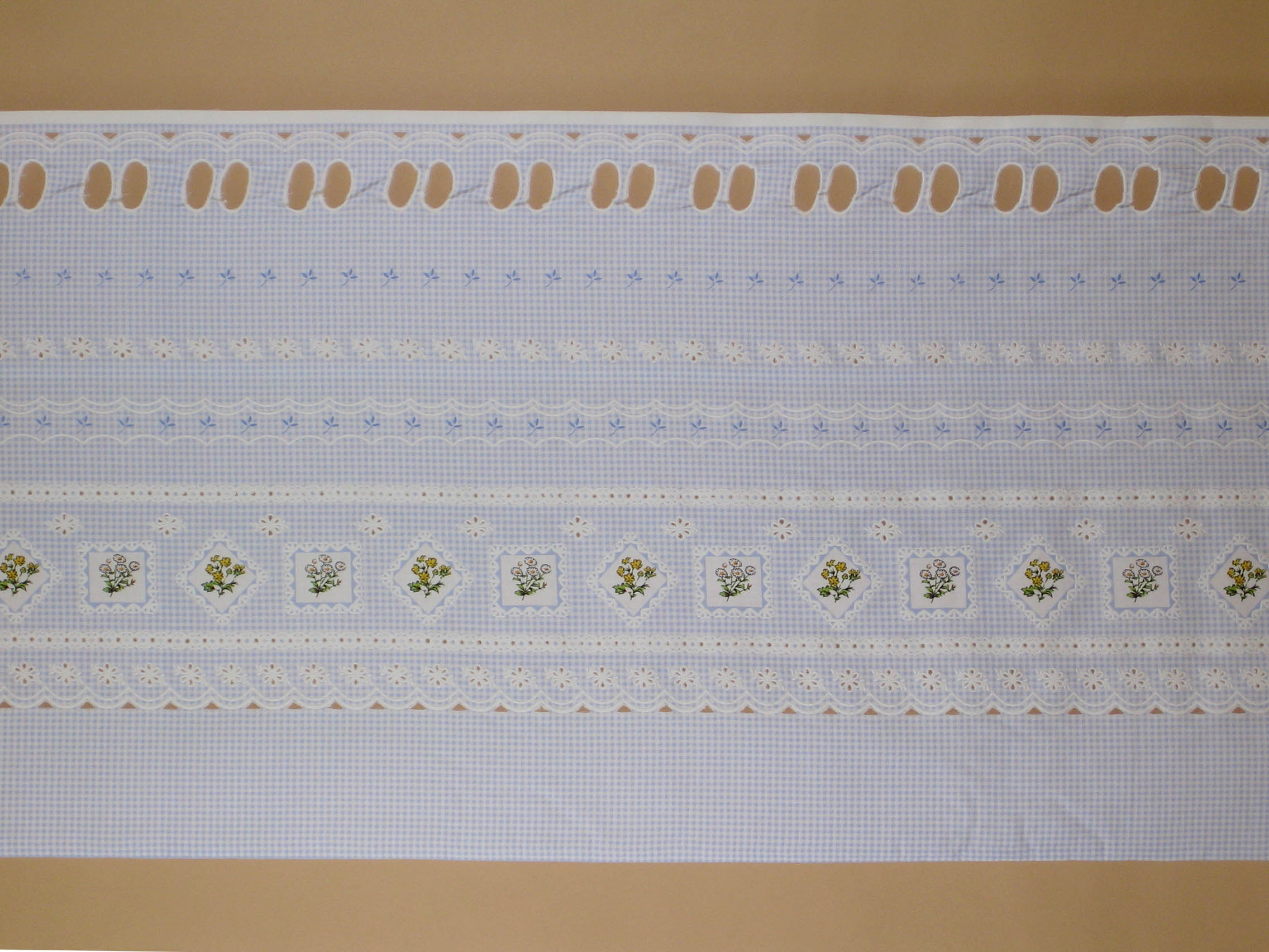 カフェロール　小花ブルー 全体画像