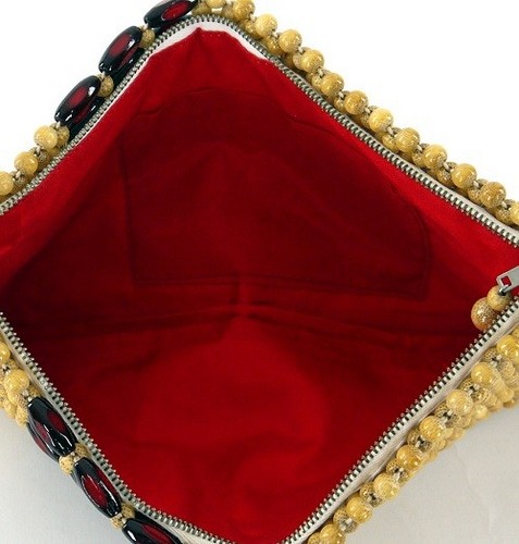 ★国産★竹素材のクラッチバッグ★ポーチ★小物入バッグ★CH-13x1NA・RE　日本製（Made in Japan） 画像