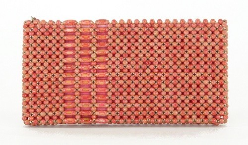 ★国産★竹素材のクラッチバッグ★ポーチ★小物入バッグ★CH 22x22 PI/PI 日本製（Made in Japan） 全体画像