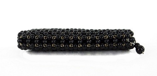 ★国産★竹素材のクラッチバッグ★ポーチ★小物入バッグ★CH14x23 BK/BK 日本製（Made in Japan） 画像