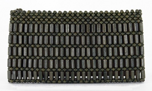 ★国産★竹素材のクラッチバッグ★ポーチ★小物入バッグ★H 44 GR 日本製（Made in Japan） 全体画像