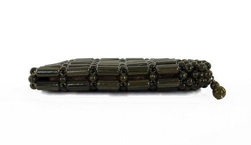 ★国産★竹素材のクラッチバッグ★ポーチ★小物入バッグ★H 44 GR 日本製（Made in Japan） 画像