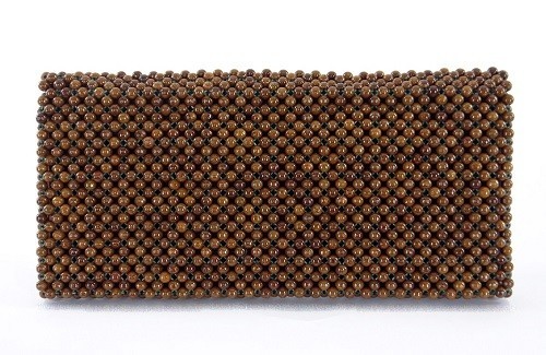 ★国産★竹素材のクラッチバッグ★ポーチ★小物入バッグ★MB34 BR 日本製（Made in Japan） 画像