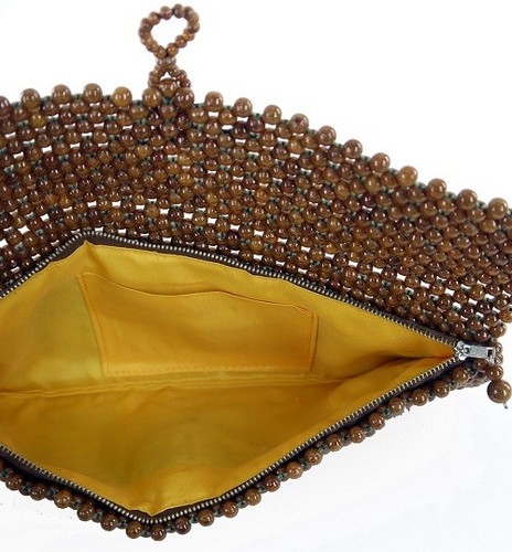 ★国産★竹素材のクラッチバッグ★ポーチ★小物入バッグ★MB34 BR 日本製（Made in Japan） 画像