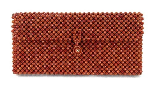 ★国産★竹素材のクラッチバッグ★ポーチ★小物入バッグ★MB25 LBR 日本製（Made in Japan） 全体画像