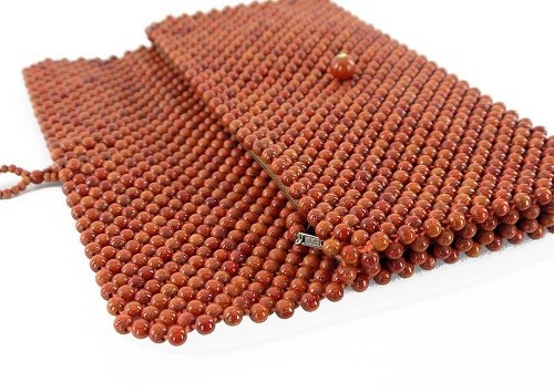 ★国産★竹素材のクラッチバッグ★ポーチ★小物入バッグ★MB25 LBR 日本製（Made in Japan） 画像