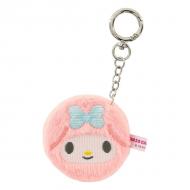 コンパクトミラー マイメロディ 丸型 刺繍 ダブルミラー 2倍拡大鏡 ピンク 65×65×18