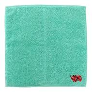 Lucky Charm Handkerchief – Akabeko Organic Cotton Hand Towel Green 25 x 25cm