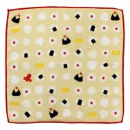 はんかち おにぎり 今治タオル 日本製 オーガニックコットン 卵焼き 天むす ベージュ 24×24