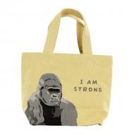 ミニトートバッグ 内ポケット付き ストロングゴリラ ベージュ 20×30cm