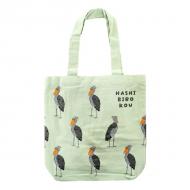 A4 size トートバッグ 内ポケット付き マタアシタハシビロ 鳥 カーキ 39×38cm